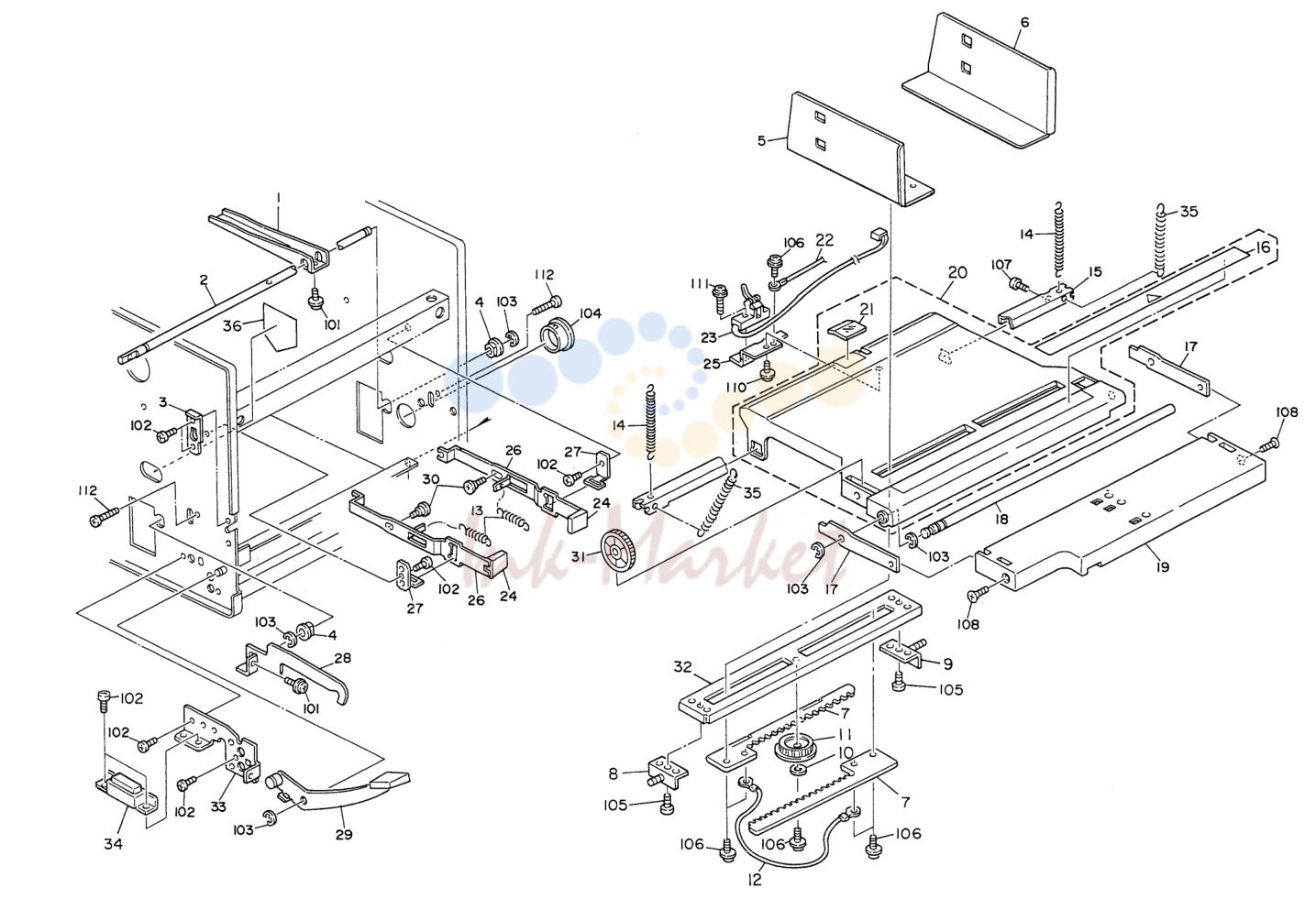 5. PAPER FEED TRAY SECTION (C225)