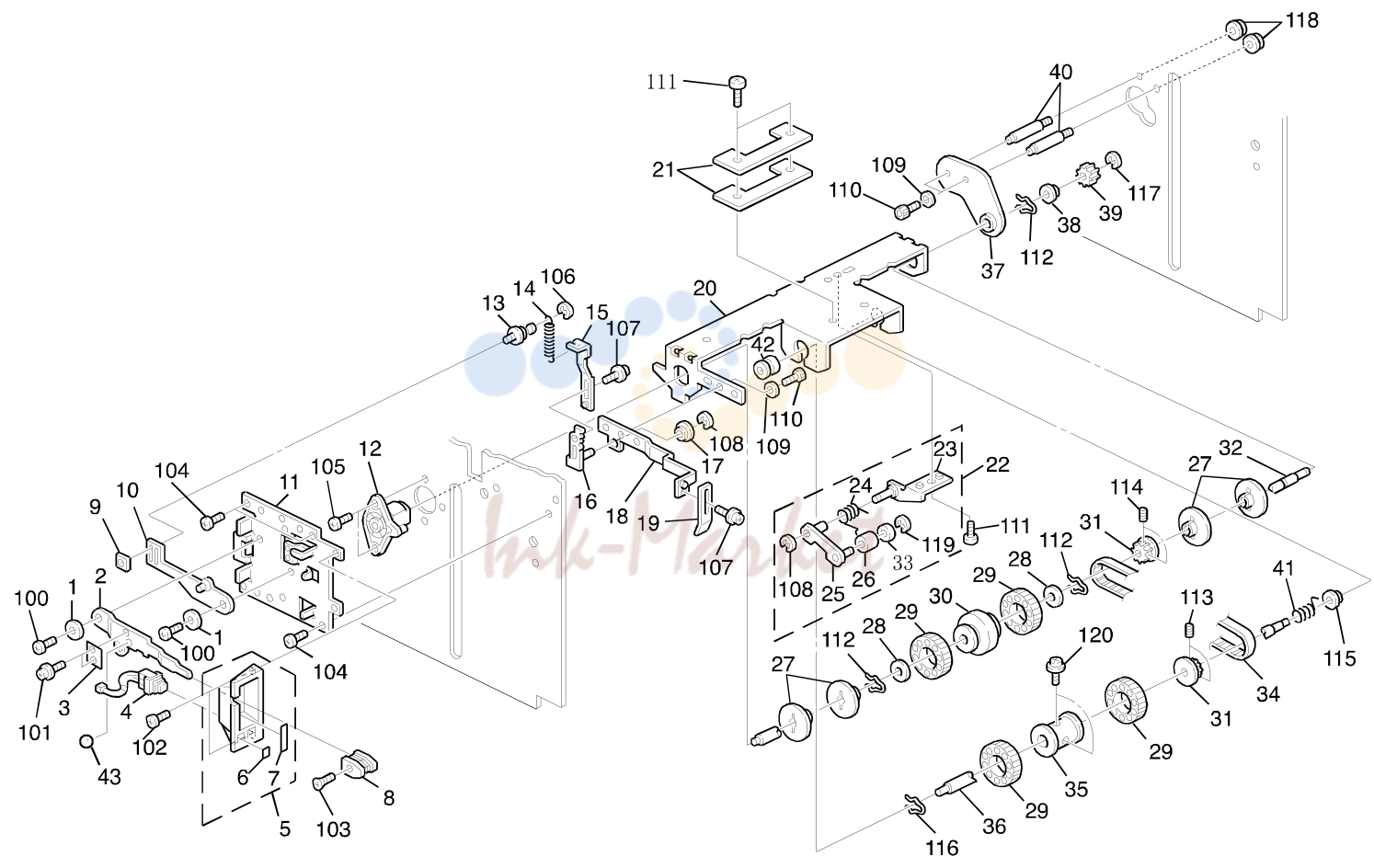 9. PAPER FEED & UPPER SEPARATION ROLLERS (C228)