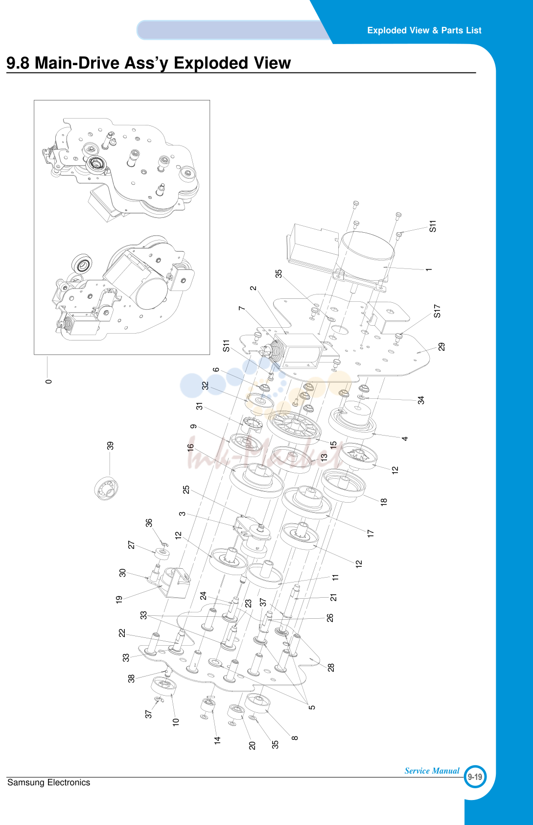 7. Exploded View & Parts List