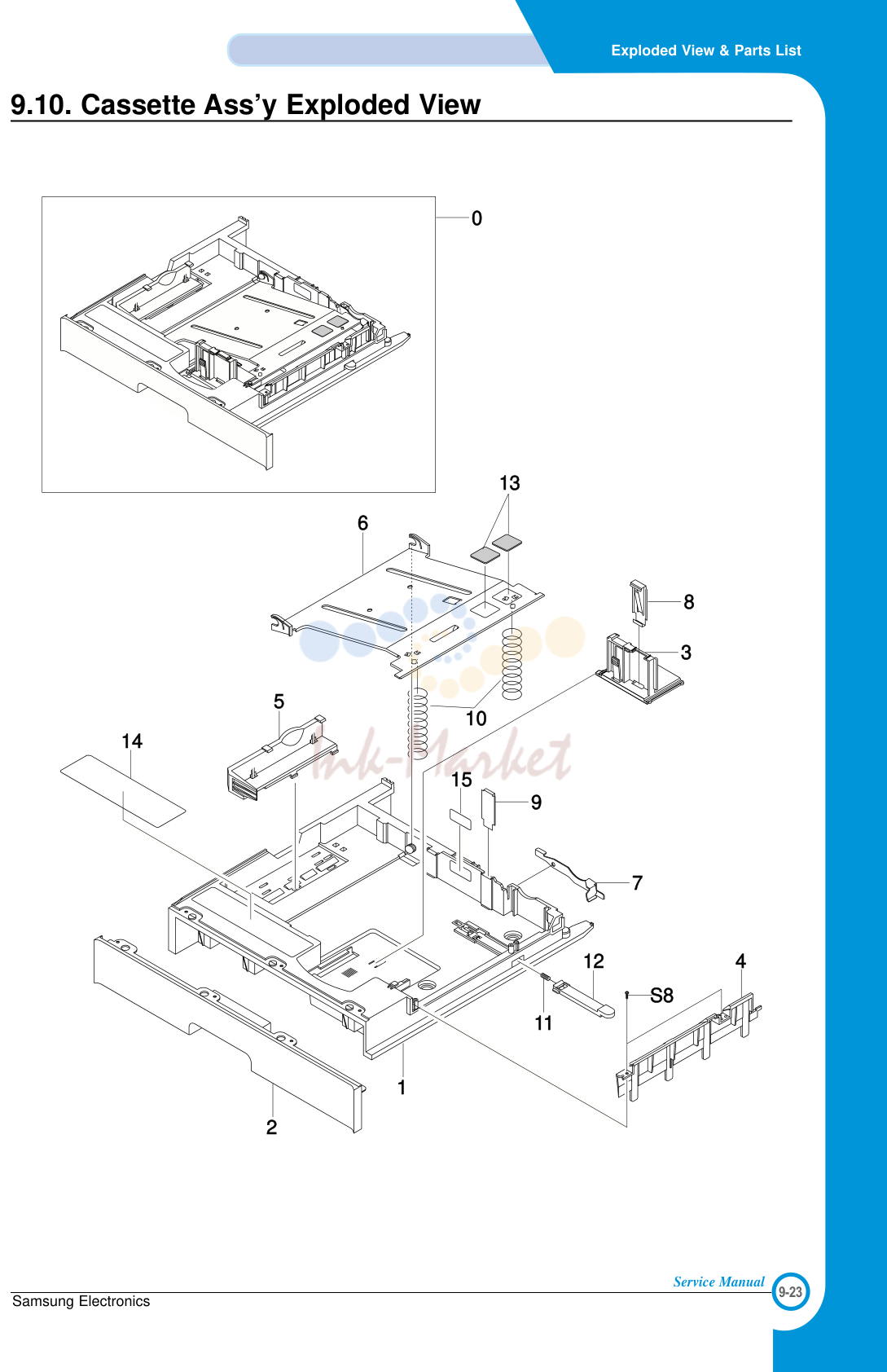 9. Exploded View & Parts List