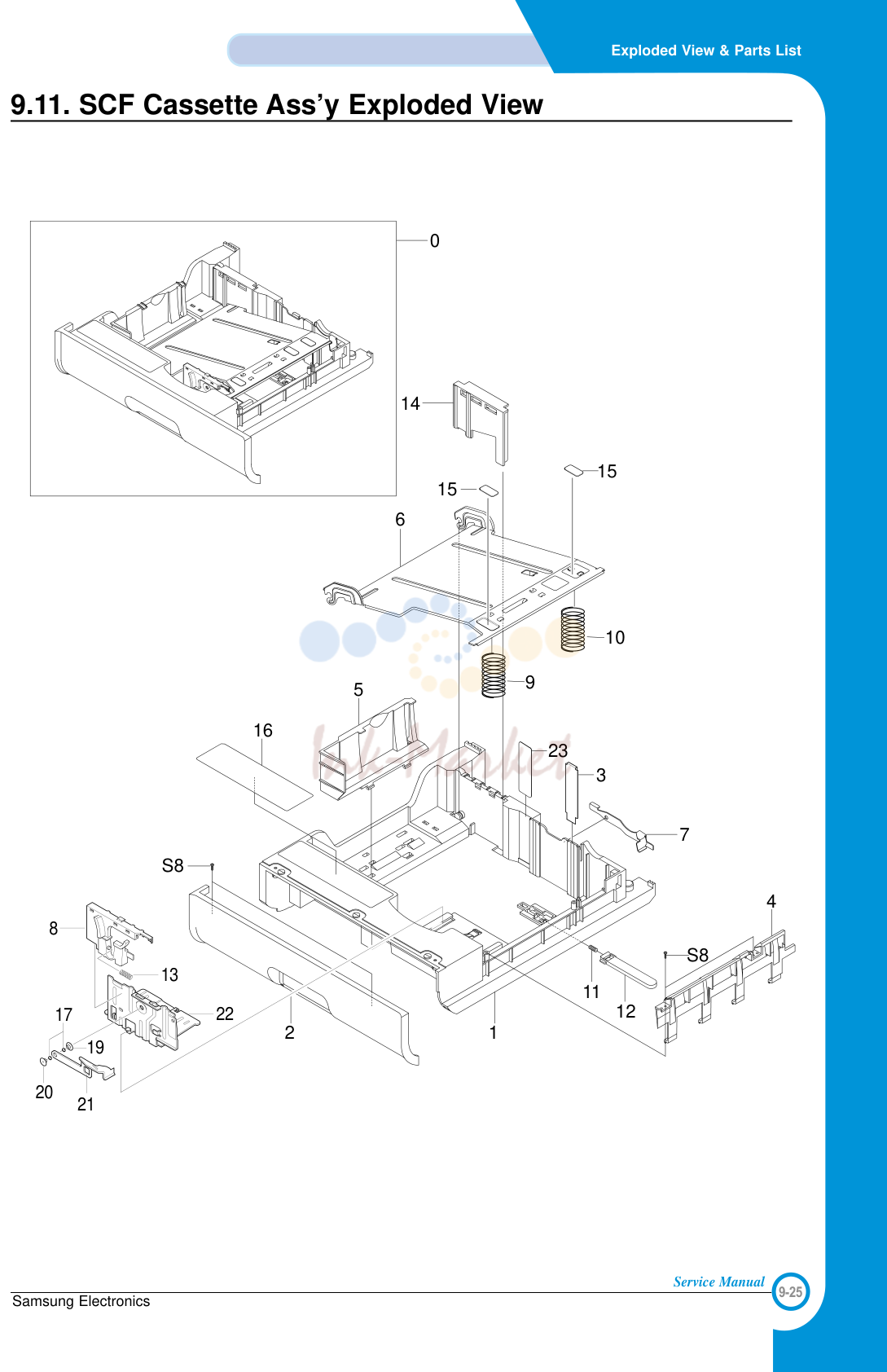 10. Exploded View & Parts List