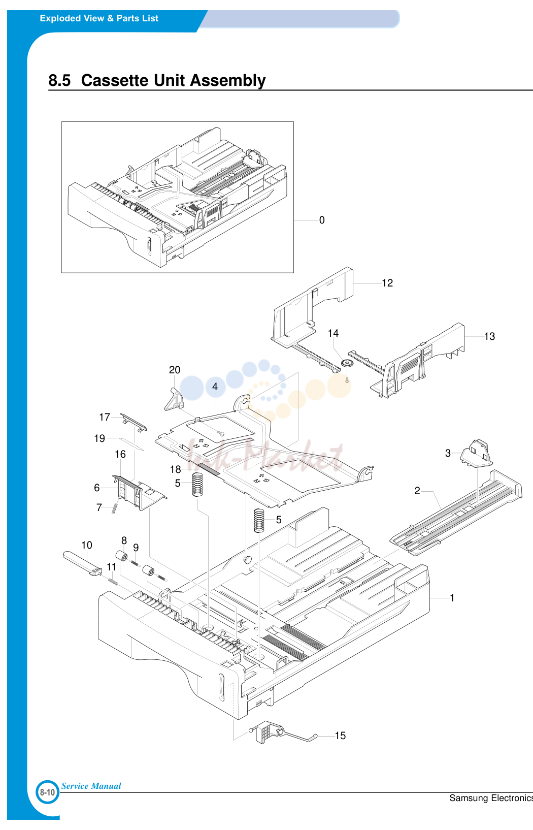 5. Exploded View & Parts List