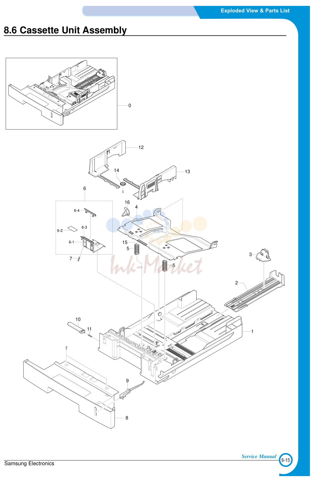 6. Exploded View & Parts List
