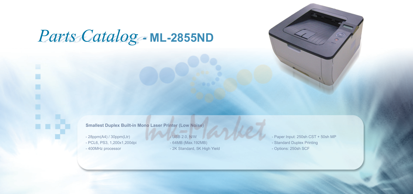 1. Smallest Duplex Built-in Mono Laser Printer (Low Noise)
