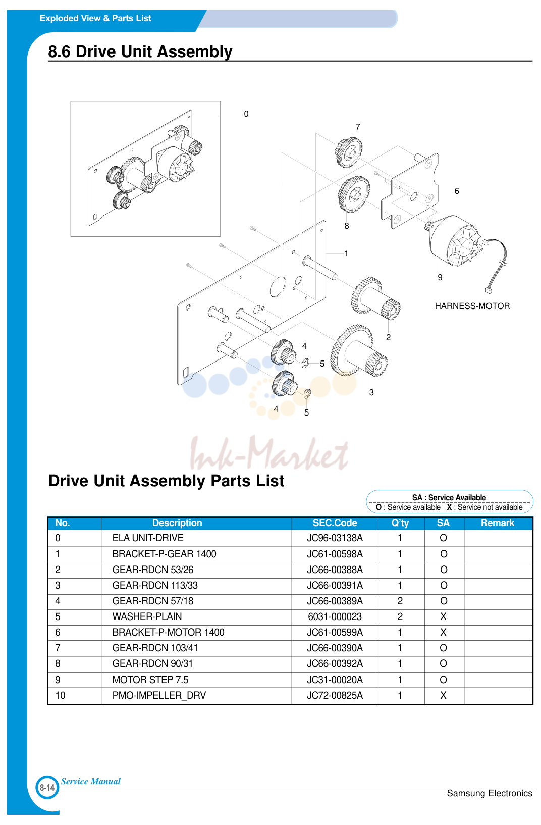 6. Exploded View & Parts List