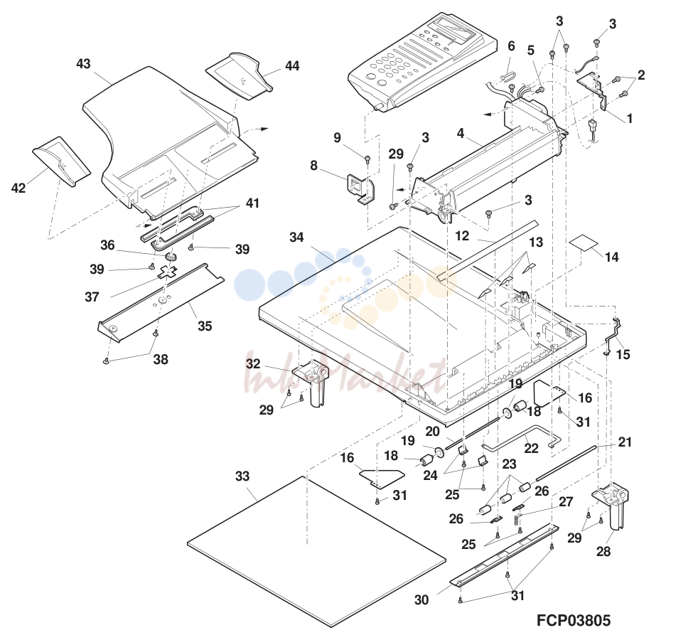 3. 6 Fax SPF Base tray unit(AR-F151)
