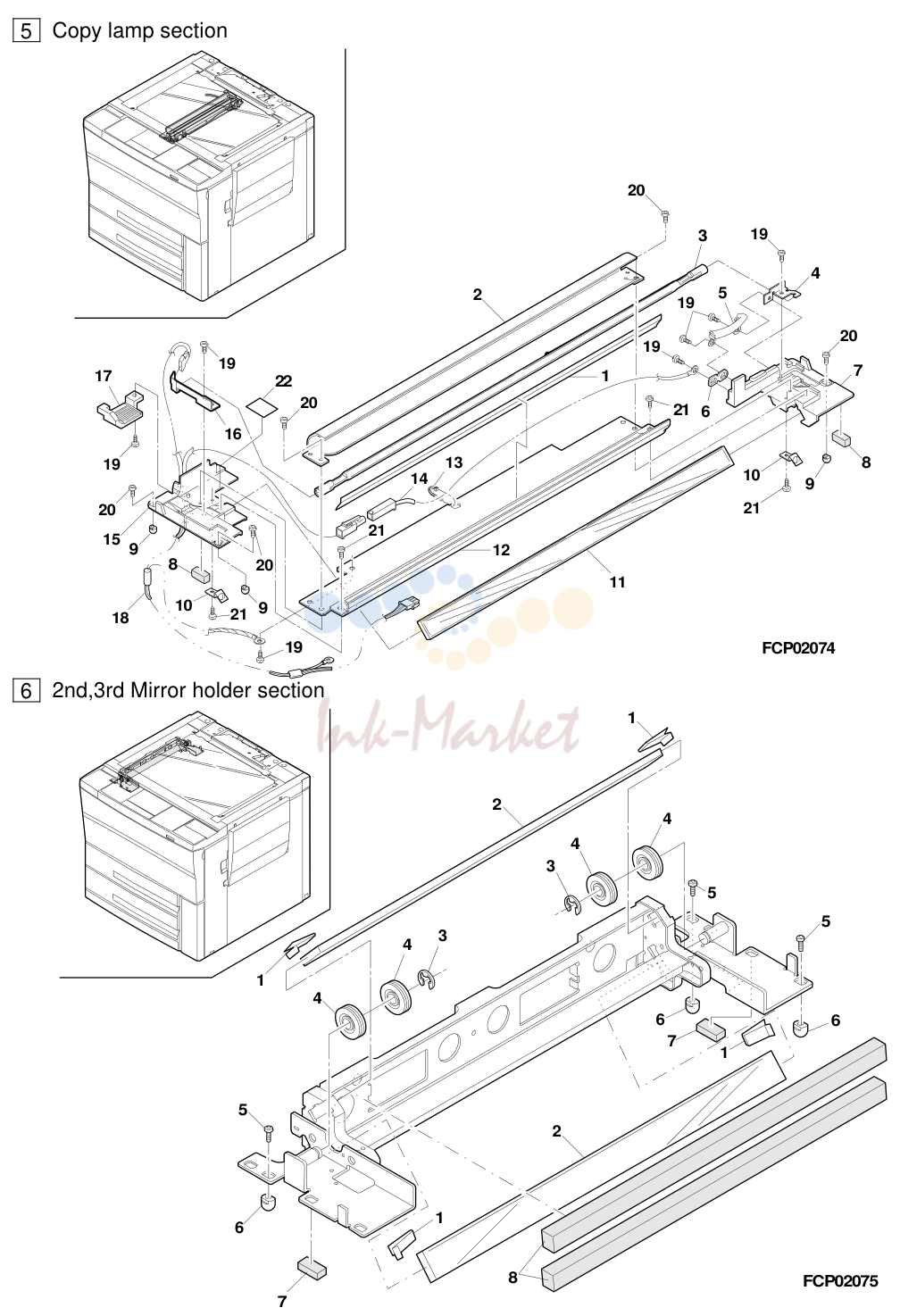 6. 5 Copy lamp section
