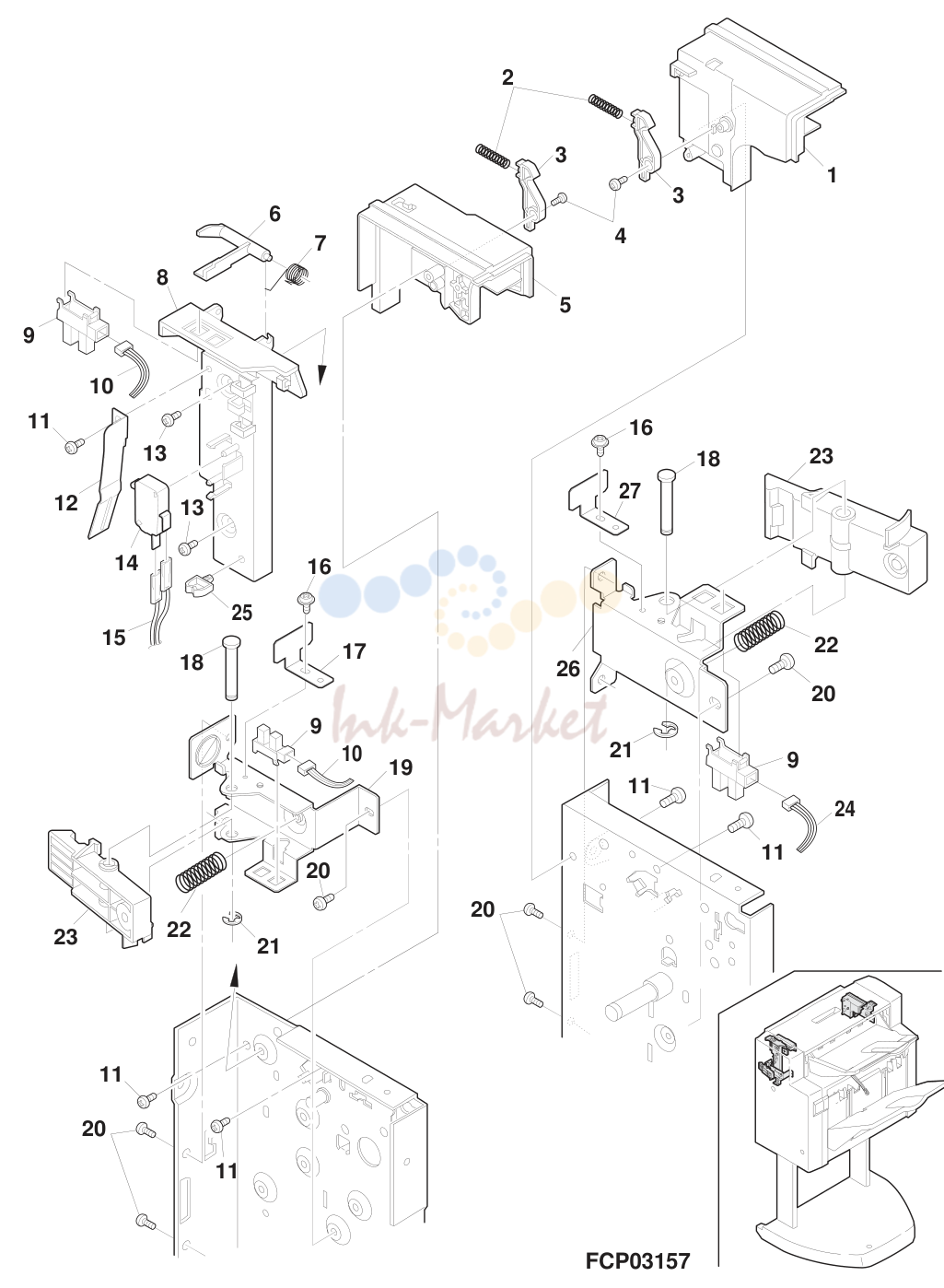 11. 13 Copier lock mechanism section