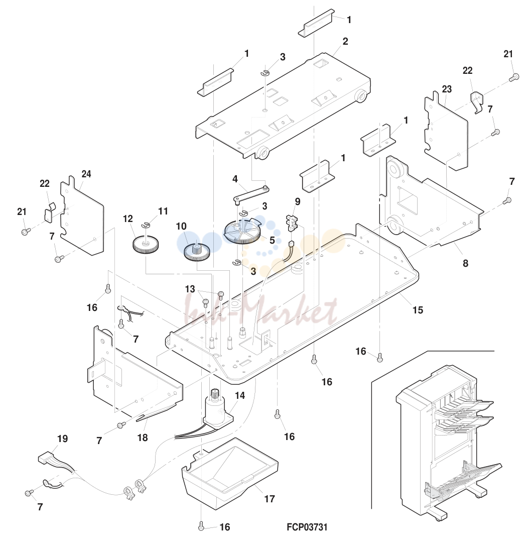 2. 1 Offset tray unit