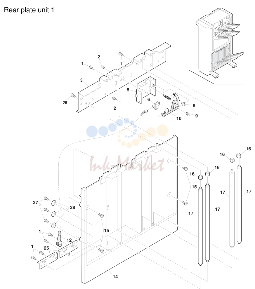 3. 2 Rear plate unit 1
