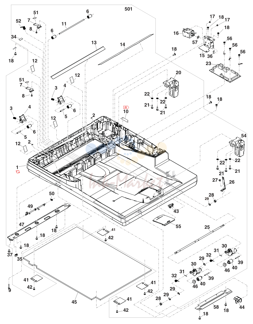 7. RSPF ﾍﾞｰｽﾄﾚｲ(Base tray)[AR-6131N,AR-6120N,AR-RP11]