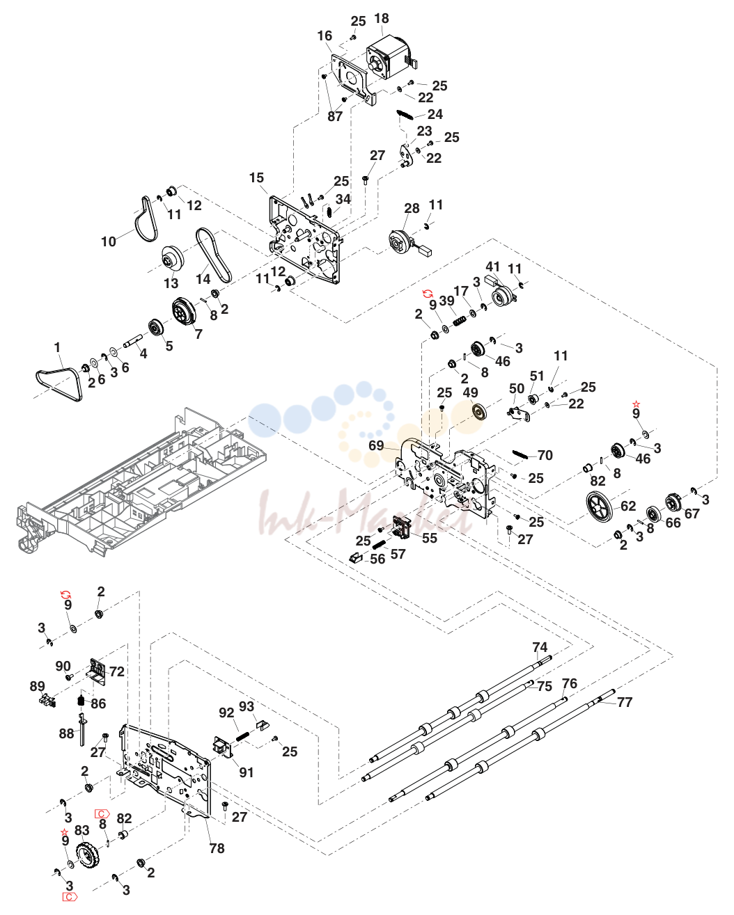 8. RSPF 駆動部 (Drive section)[AR-6131N,AR-6120N,AR-RP11]