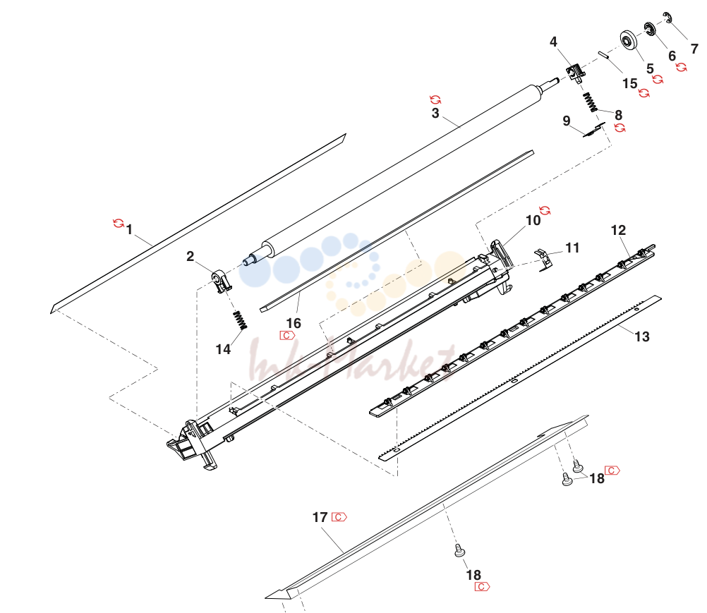 25. 転写ローラーユニット(Transcer roller unit)