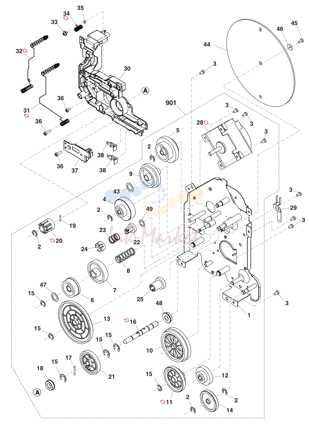 23. ﾒｲﾝ駆動ﾕﾆｯﾄ (Main drive unit)