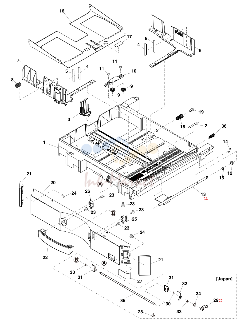 24. 500枚ﾄﾚｲﾕﾆｯﾄ(500 paper tray unit)
