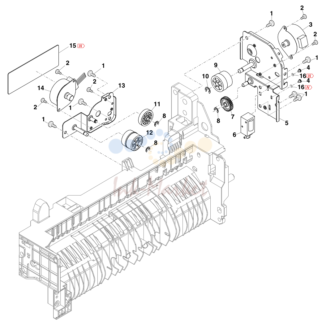 34. 排紙駆動ユニット・シフト駆動ユニット(Delivery drive unit・Shift drive unit)