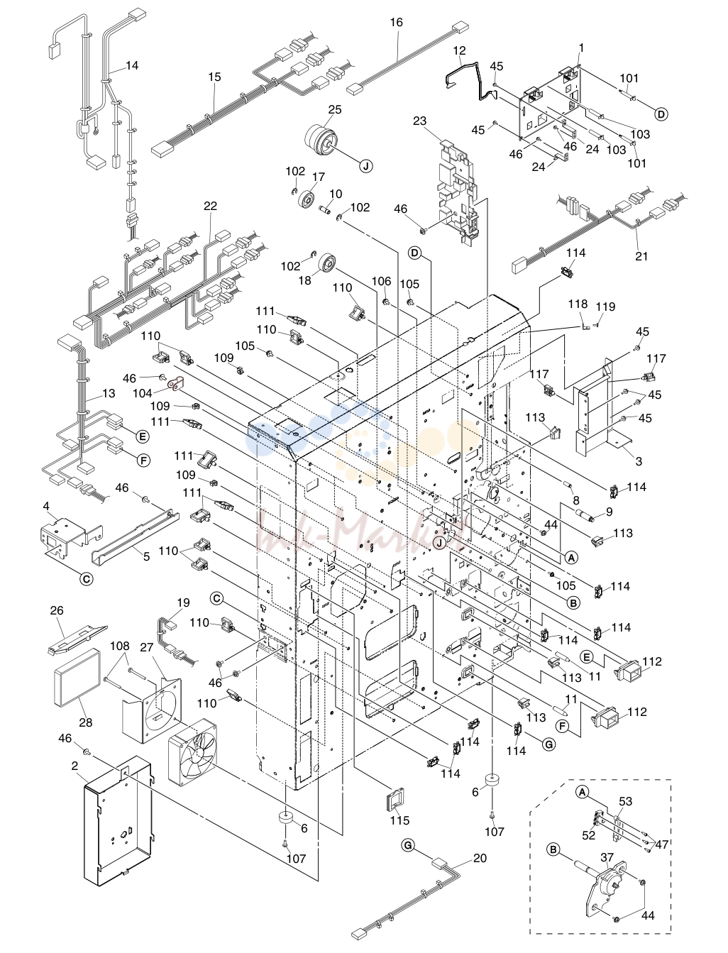 6. e-STUDIO202L/232/282 REAR-FRAME-1-ASM DECEMBER 2005