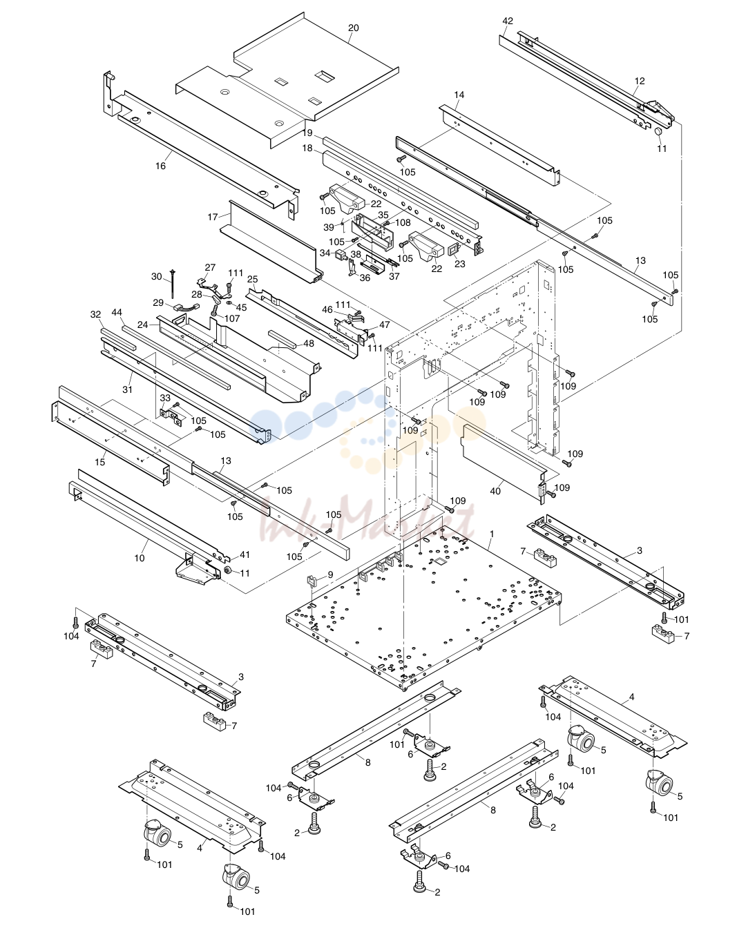4. e-STUDIO210c/310c ASM-BASE-FRAME APR 2002