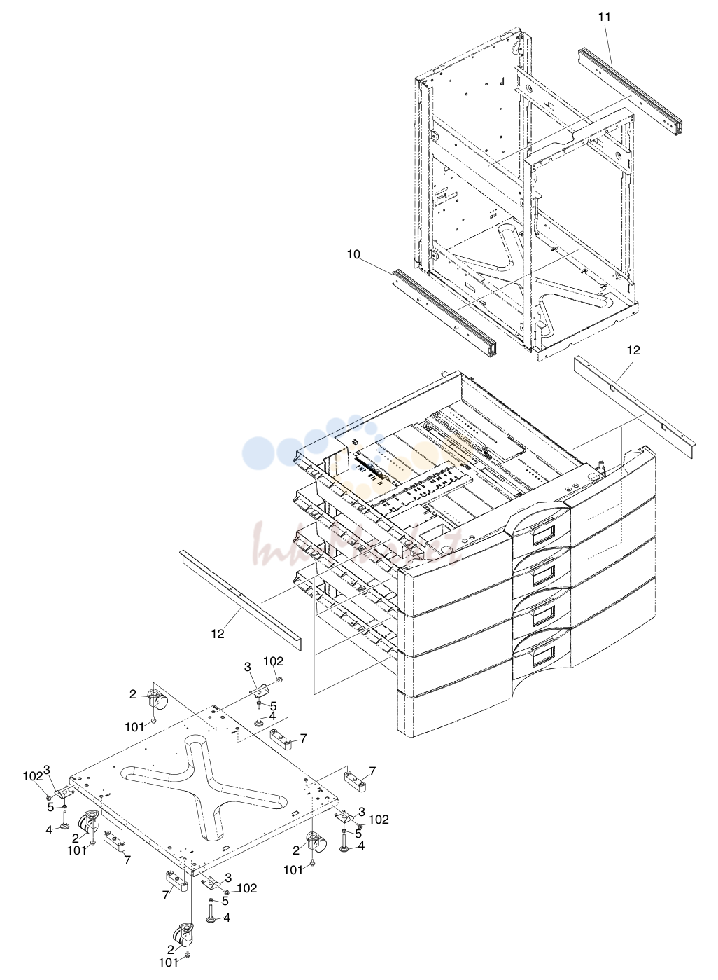 4. e-STUDIO 550/650/810 LOWER-FRAME-ASM MAY 2002