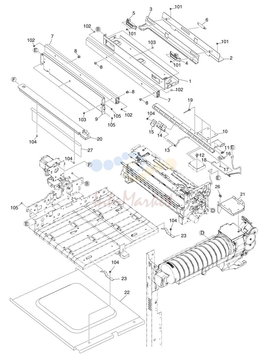 5. e-STUDIO 550/650/810 UPPER-FRAME-ASM JULY 2002