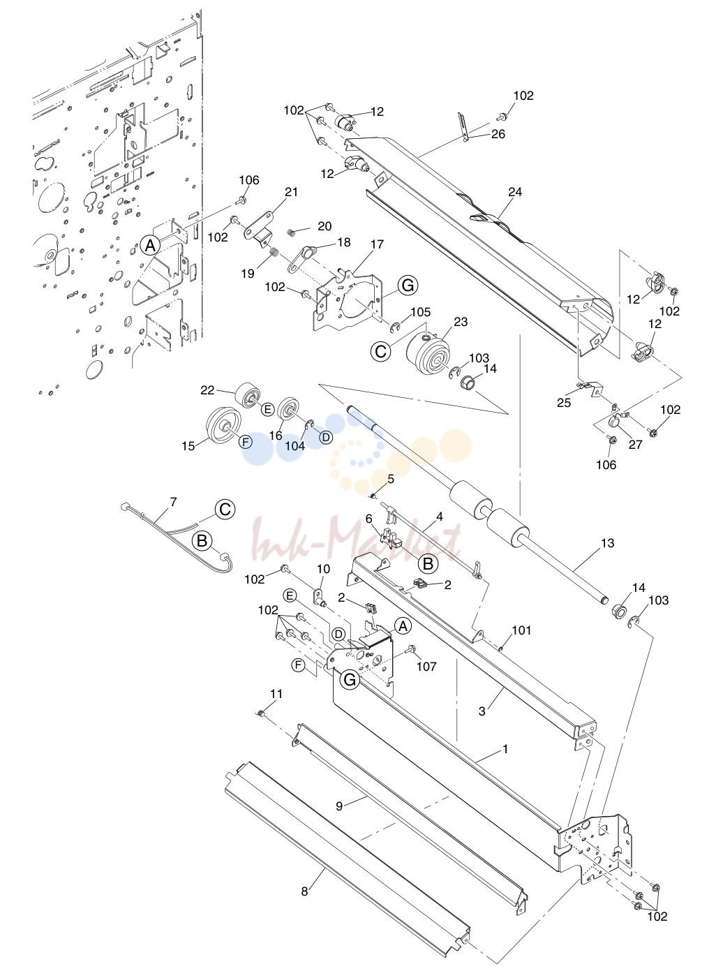 17. e-STUDIO 550/650/810 TRANSPORT-ROLLER-ASM MAY 2002