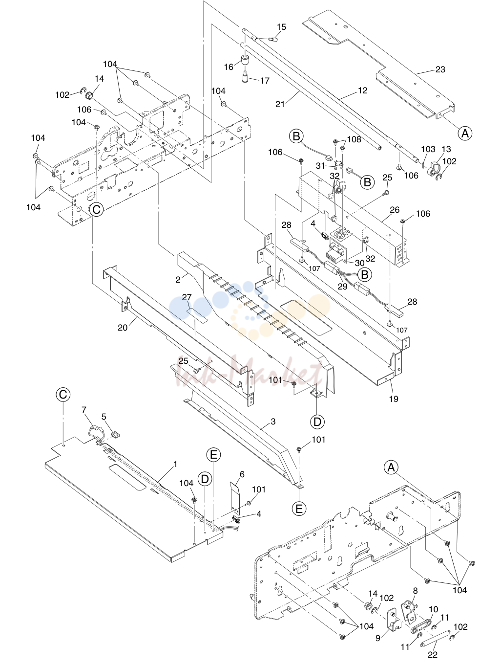 21. e-STUDIO 550/650/810 TRANSPORT-BELT-GUIDE-2 MAY 2002