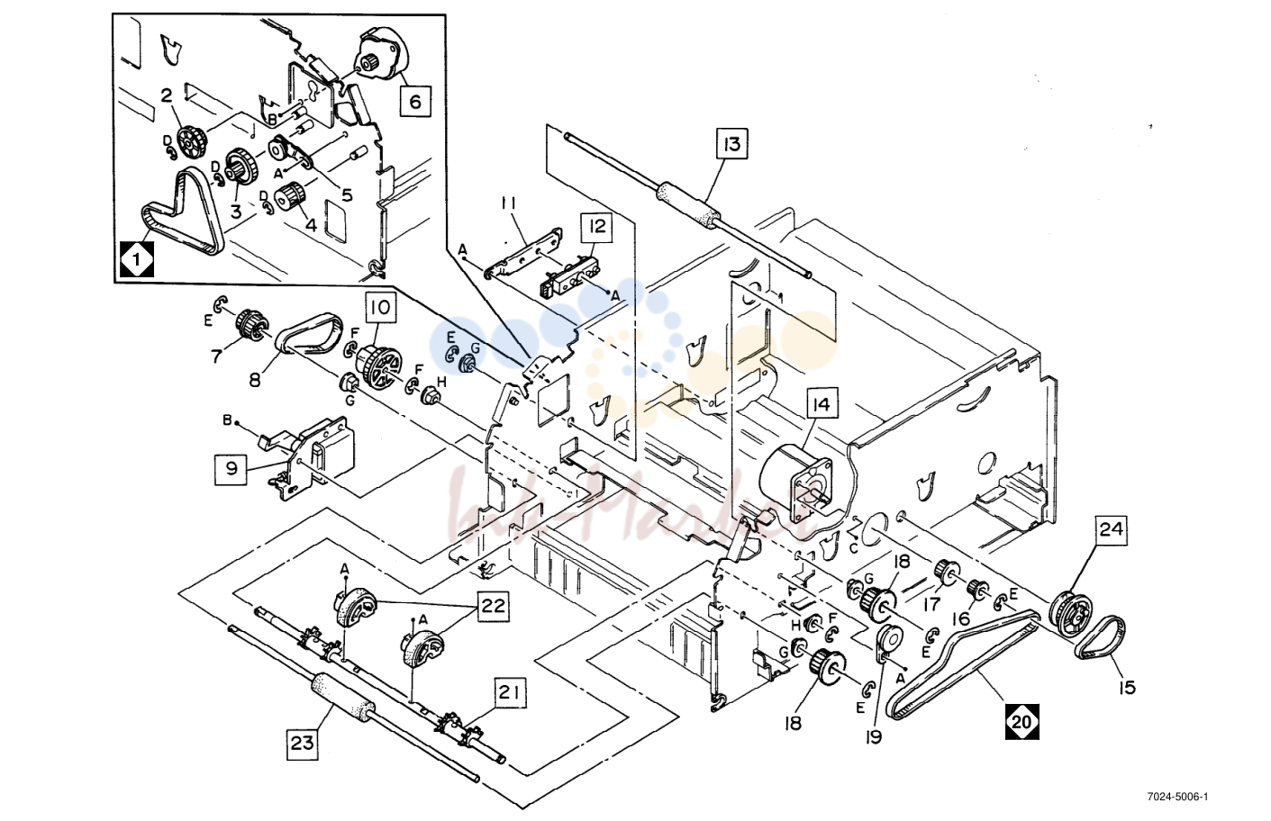 5. PL 4.1 Paper Feed/Scan Motor