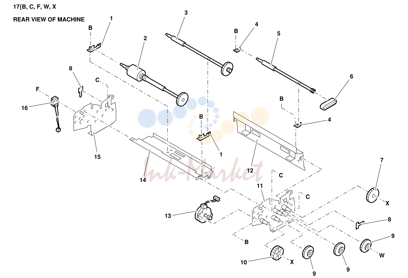 5. PL 2.3A Scanner Drive and Rollers (7041 W/O Tag 42)