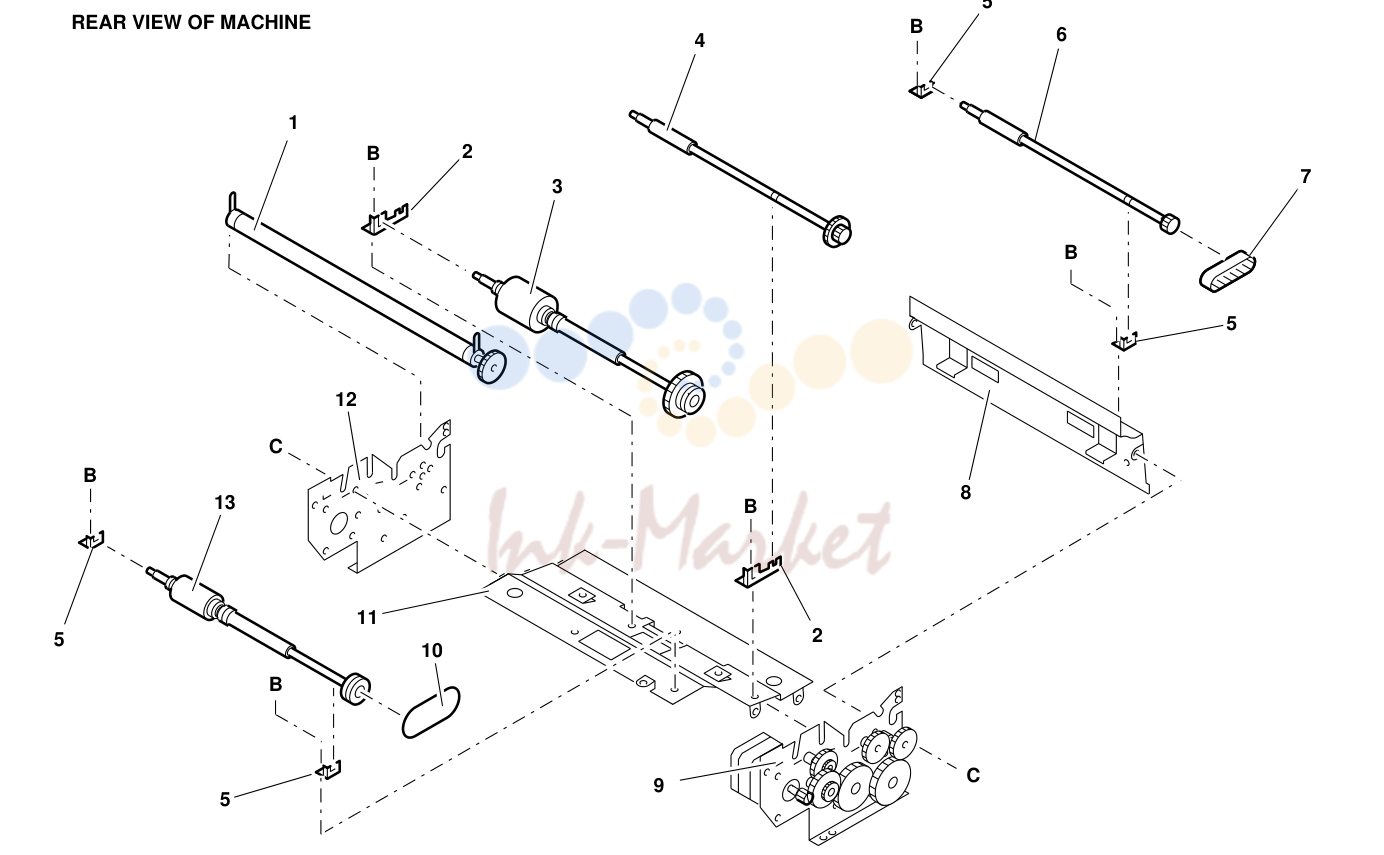 7. PL 2.3C Scanner Rollers (7042/7041 W/ Tag 42)