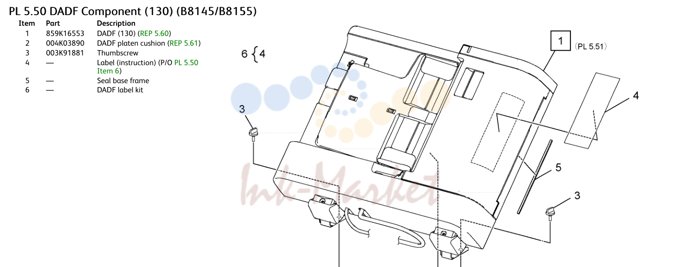 DADF Component (130) (B8145/B8155)