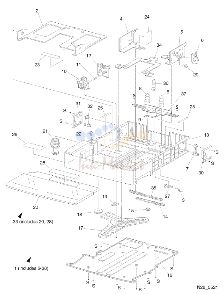 2. PL 2.1 Paper Tray (A3/Ledger)