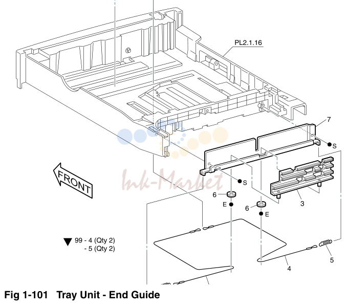 5. 101 Tray Unit - End Guide