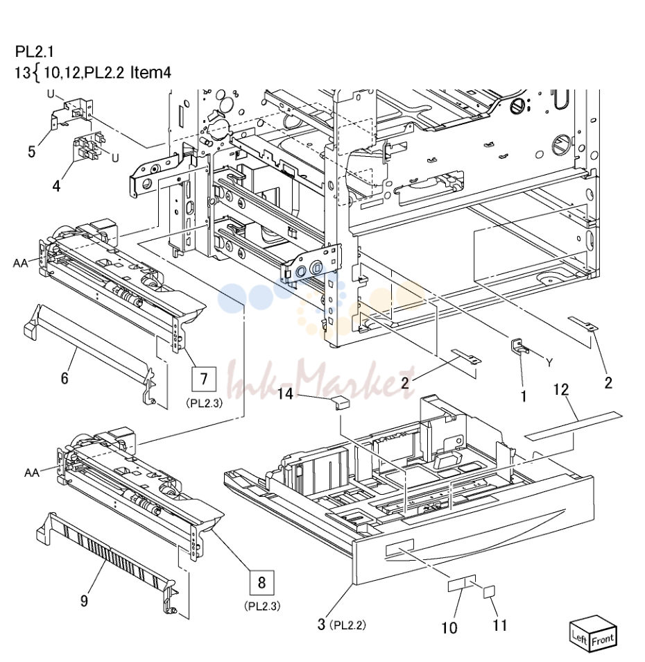 2. PL 2.1 Tray, Feeder 1/2 Assembly