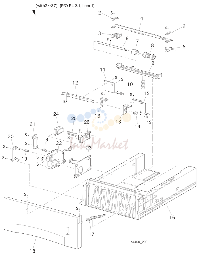 5. PL 2.2 Tray 1 (2 of 2) - Exploded View
