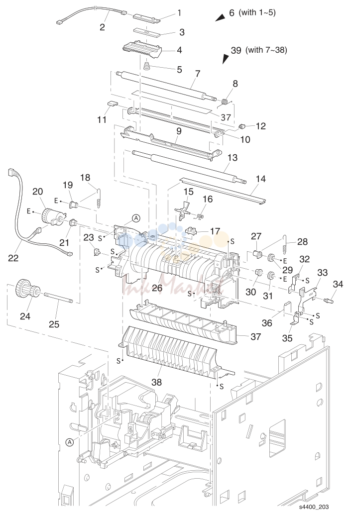 8. PL 5.1 Paper Handler Assembly - Exploded View