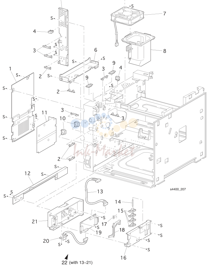 12. PL 9.1 Frame and Size Sensor - Exploded View