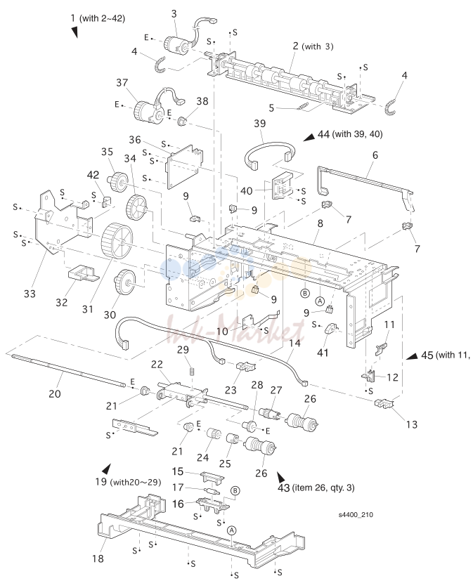 15. PL 11.2 550-Sheet Feeder (2 of 2) - Exploded View