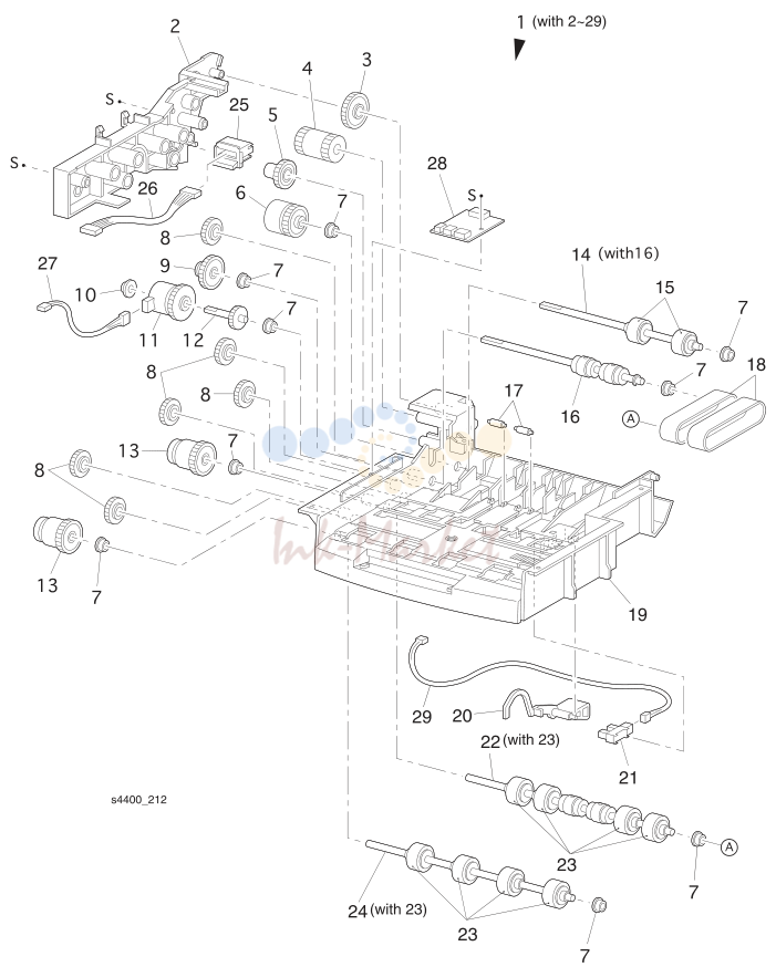 17. PL 12.2 Envelope Feeder (2 of 2) - Exploded View