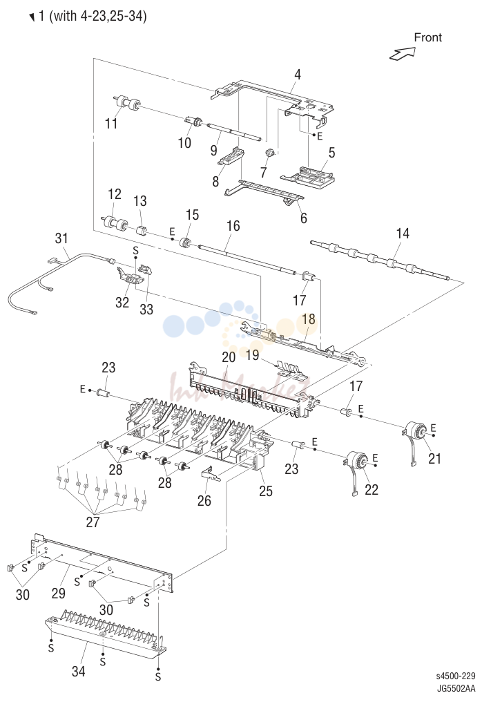 12. Parts List 20.2 550-Sheet Paper Feeder (2/2)