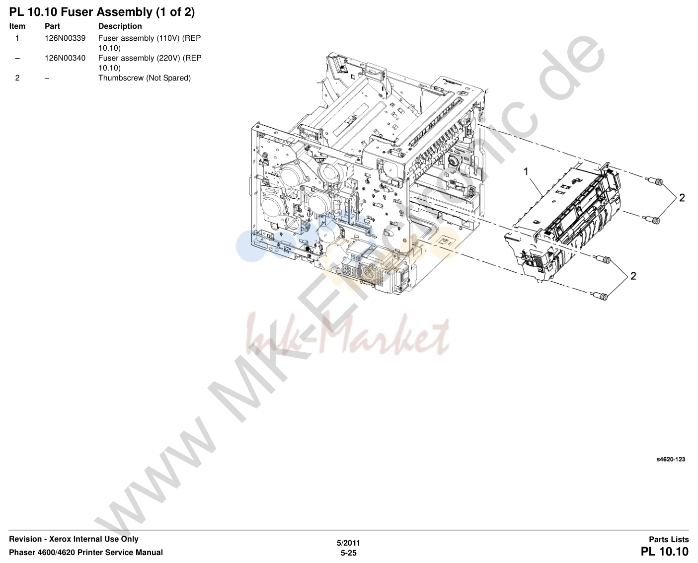3. PL 10.10 Fuser Assembly (1 of 2)