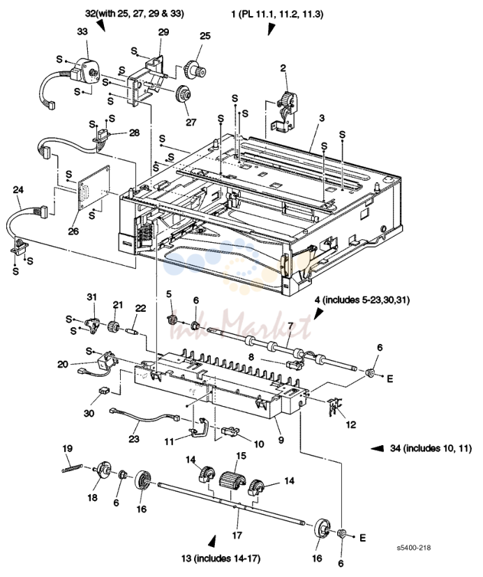 14. PL 11.2 500-Sheet Feeder (2 of 3)