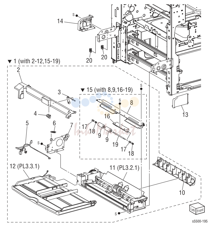 5. Parts List 3.1 Tray 1/MPT Assembly