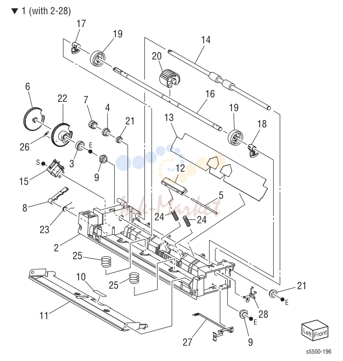 6. Parts List 3.2 Tray 1/MPT Lower Frame Assembly