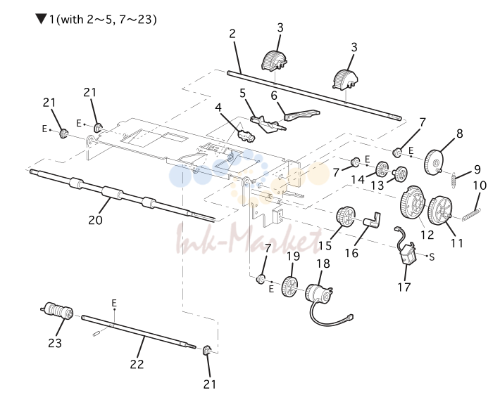 17. Paper Pick Assembly Trays 3 & 4