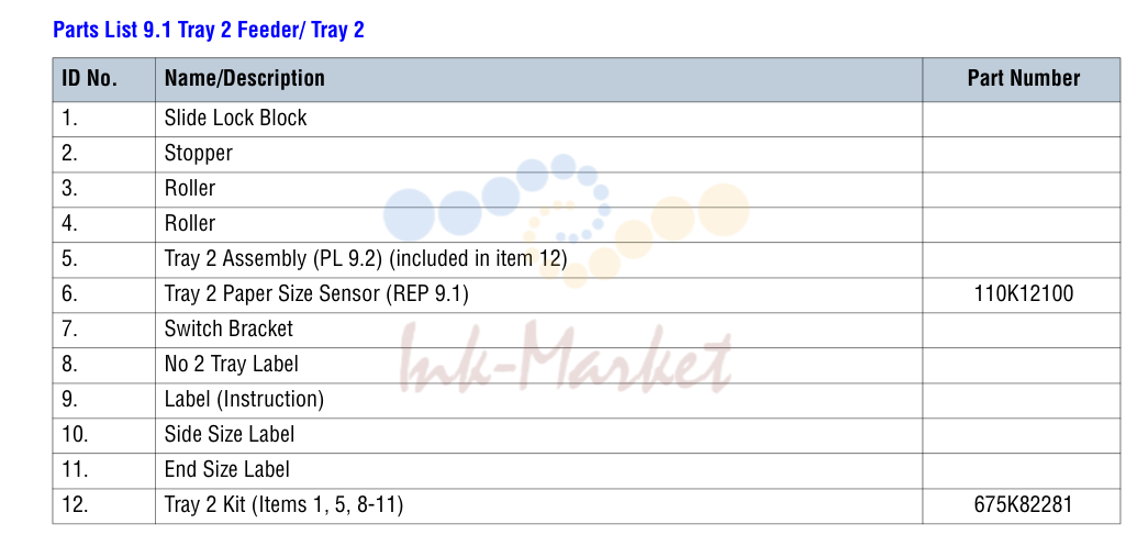 Tray 2 Feeder/ Tray 2