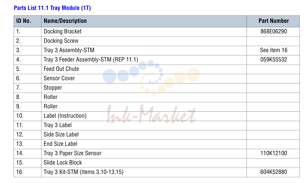 Tray Module (1T)