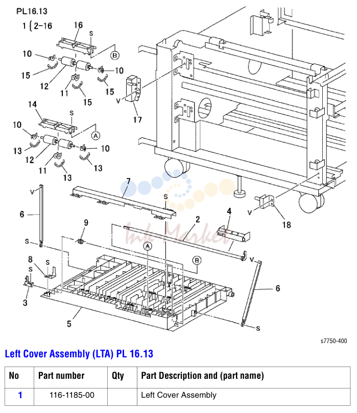 16. Part List 16.13 Left Cover Assembly (LTD)