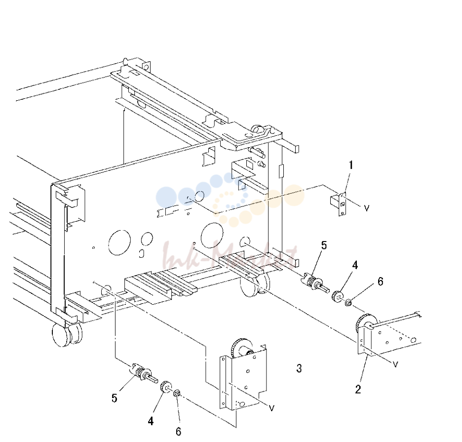 Tray 4/5 Lift шестерня в сборе