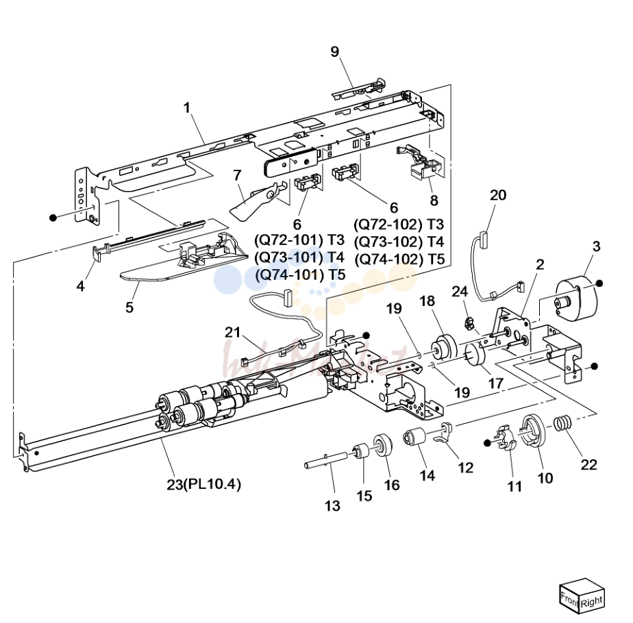 Tray 3/4/5 Feeder в сборе (1 of 2)