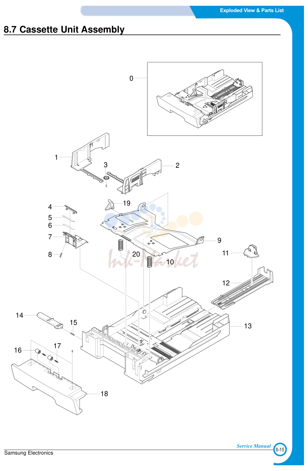 7. Exploded View & Parts List